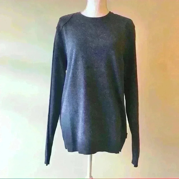 Ted Baker London Navy Speckled Crew Neck Sweater - Picture 1 of 8